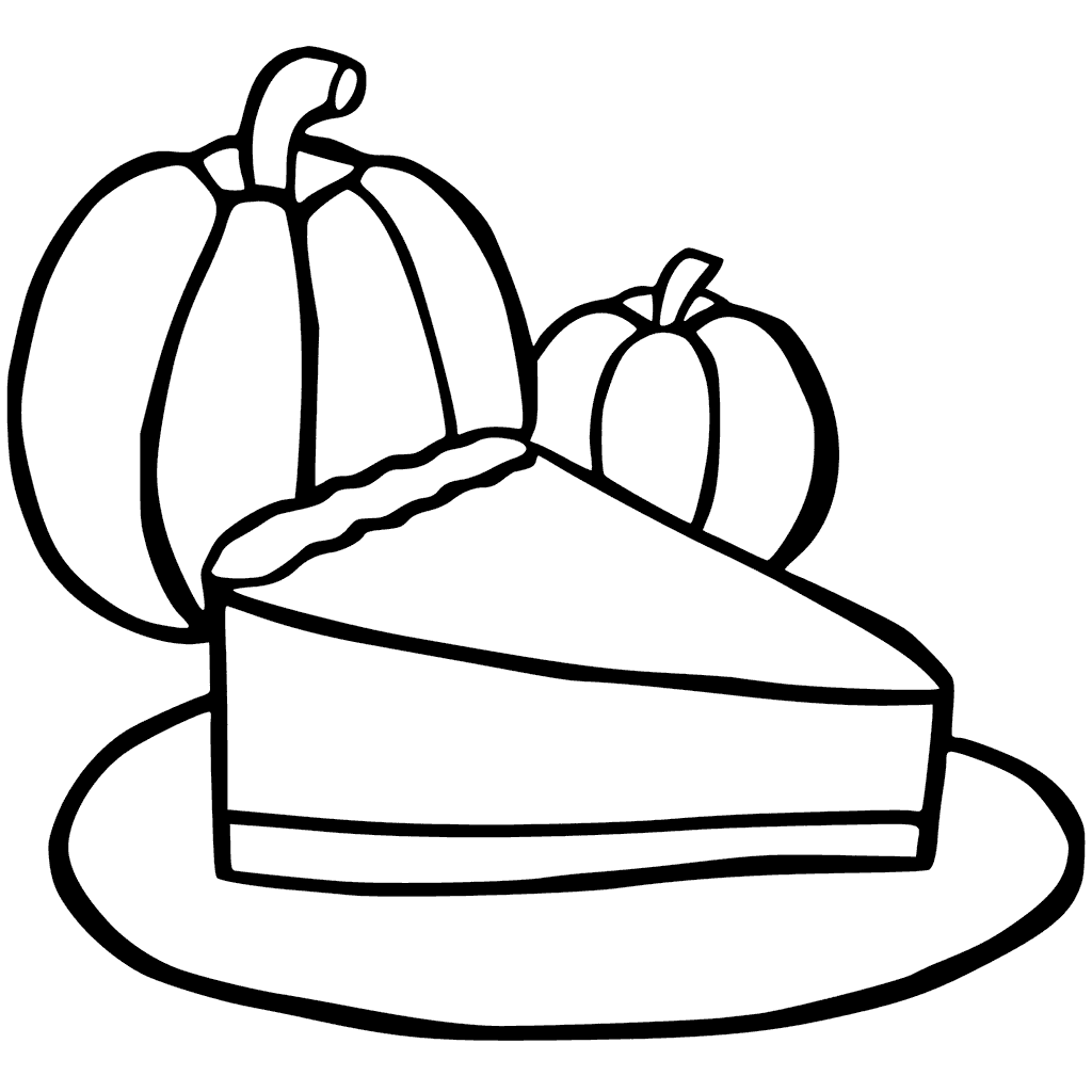 Pumpkin Pie Coloring Page
