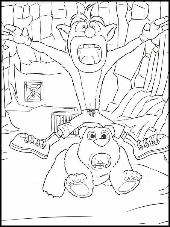 Scared Crash Bandicoot Coloring Pages