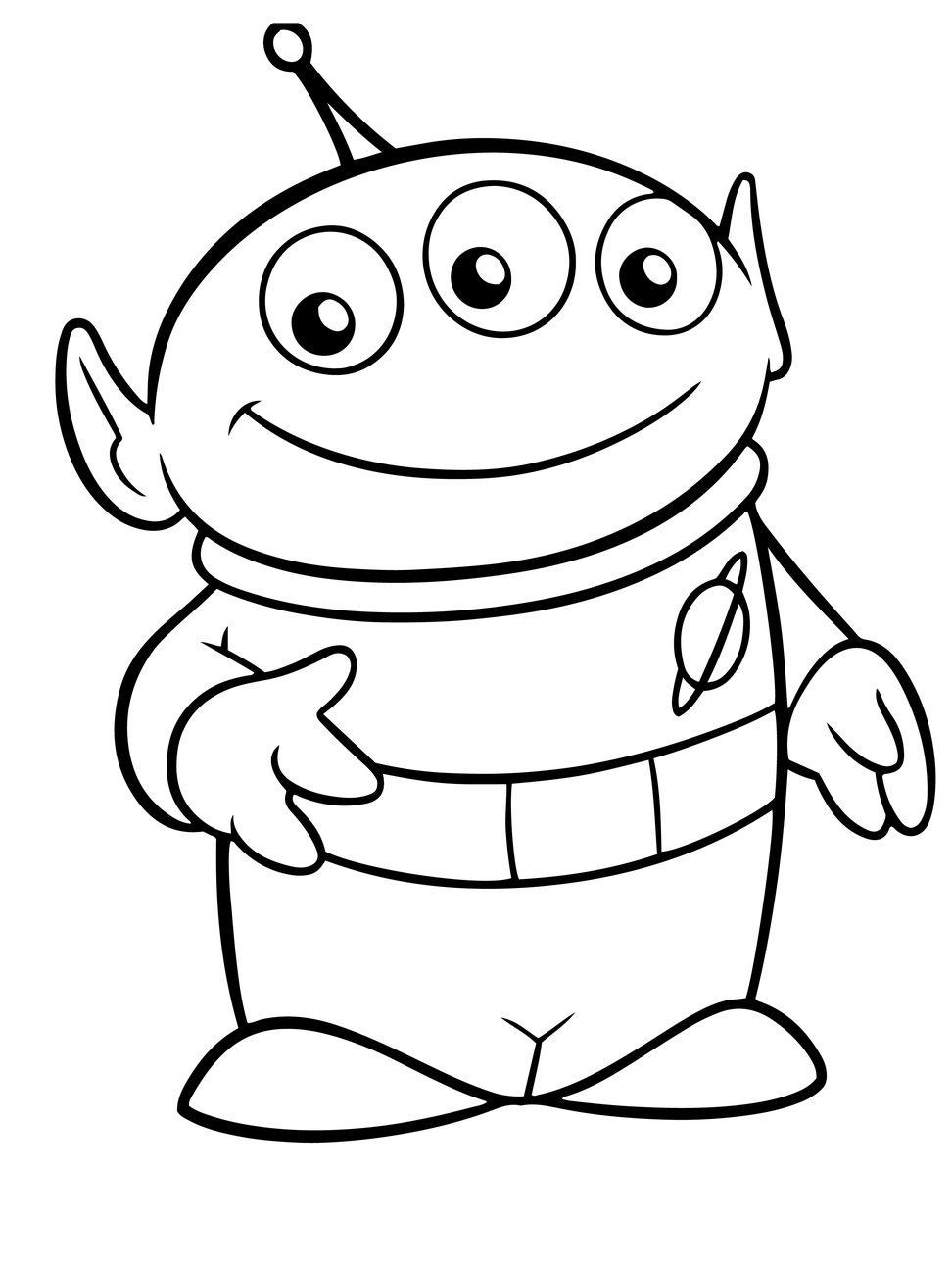 Toy Story Alien Coloring Page.