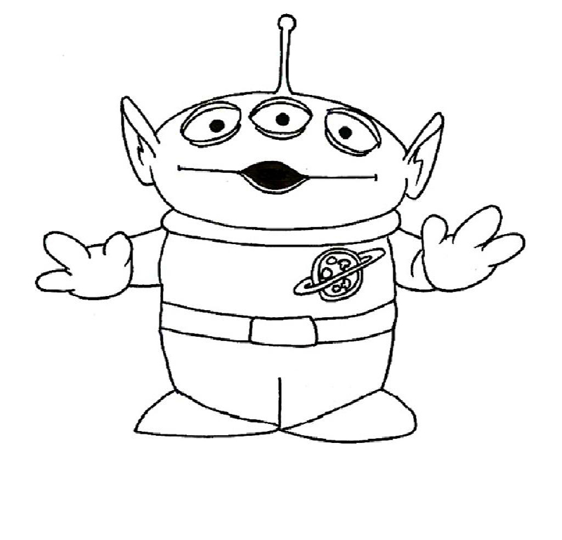 Toy Story Alien Coloring Page Free Printable Toy Story 4 Coloring ...