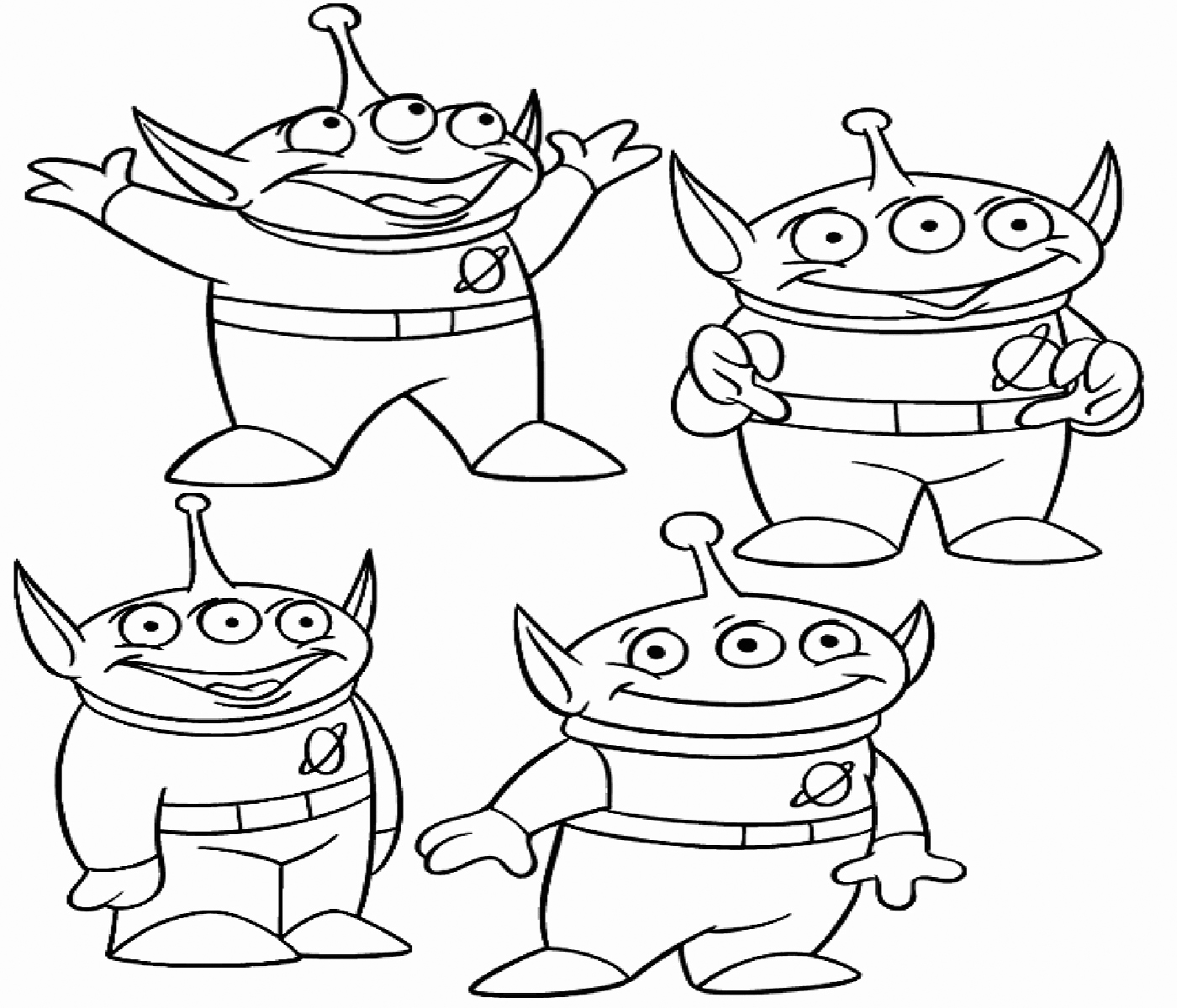 Toy Story Aliens Coloring Pages.