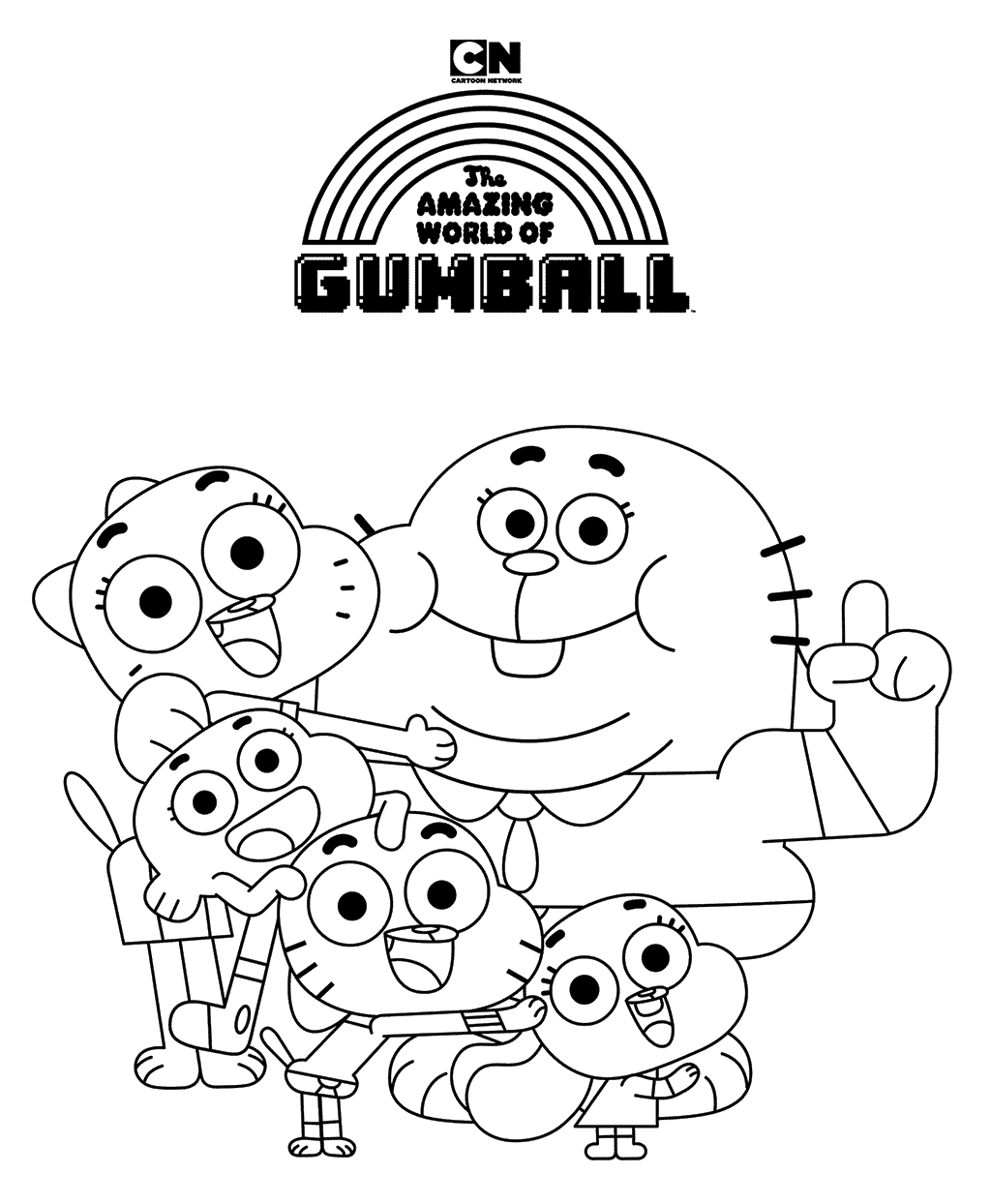 Gumball Cartoon Coloring Pages