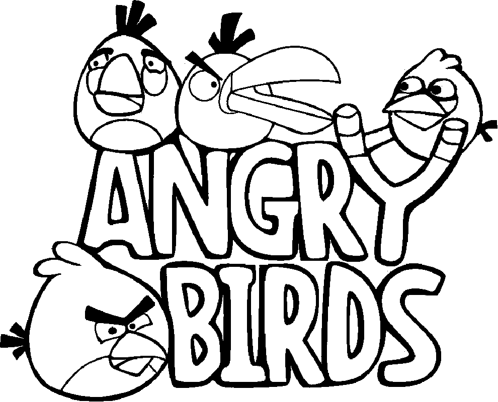 Angry Birds Video Game Coloring Page