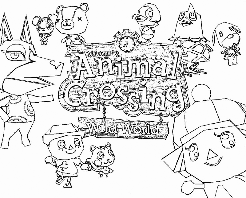 Animal Crossing Wild World Coloring Page