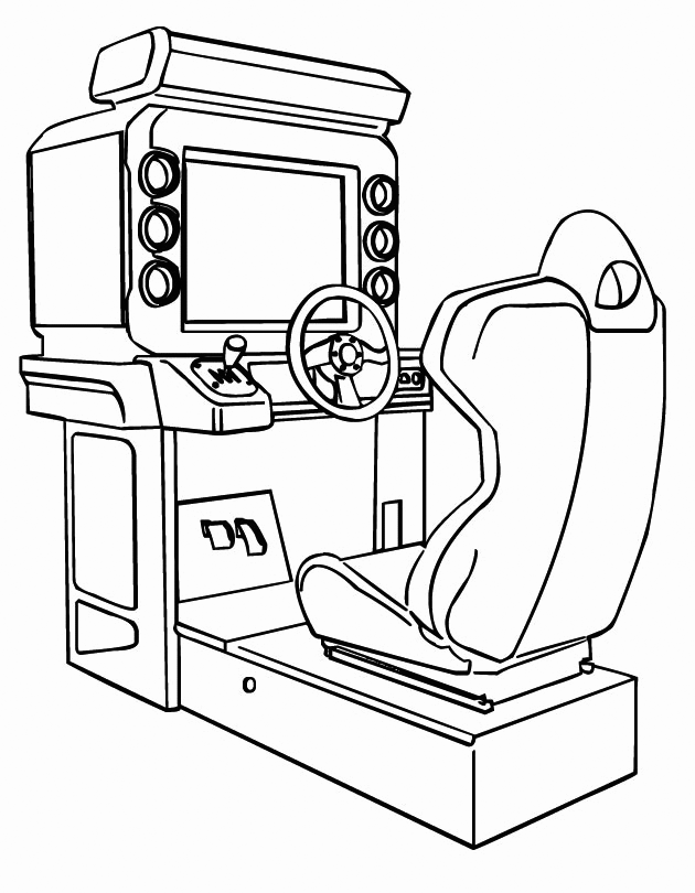 Arcade Game Coloring Page