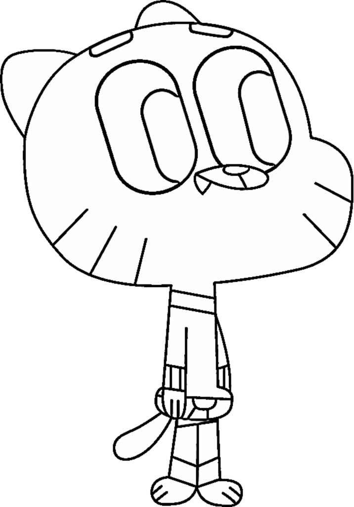 Easy Gumball Coloring Pages