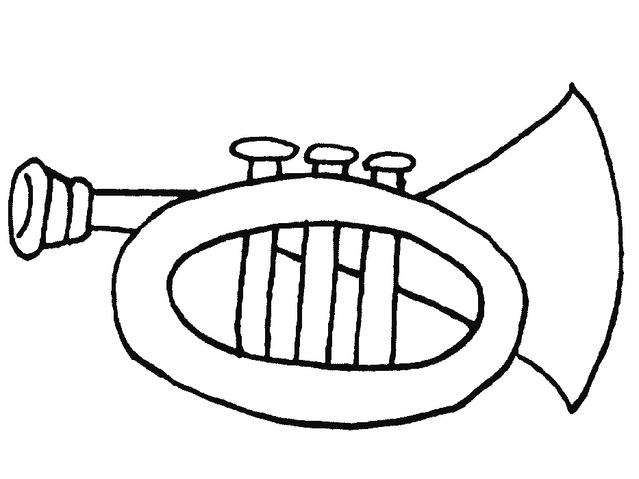 Trumpet Printable Coloring Pages