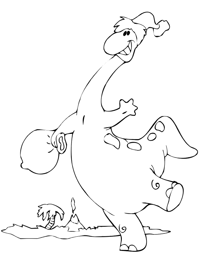 Dinosaur Christmas Coloring Pages - Best Coloring Pages For Kids