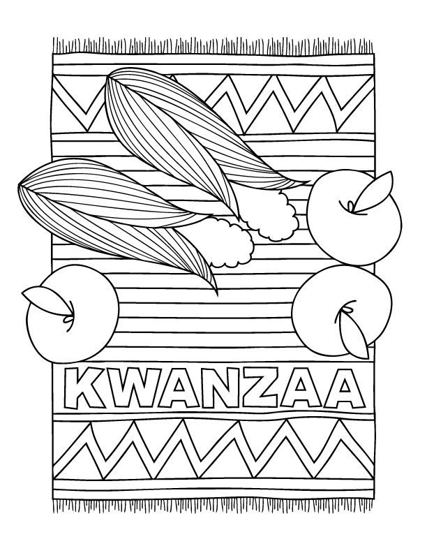 Kwanzaa Illustration Coloring Pages