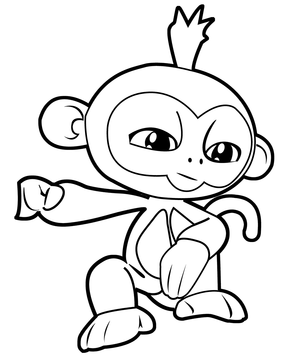Monkey Fingerlings Coloring Pages