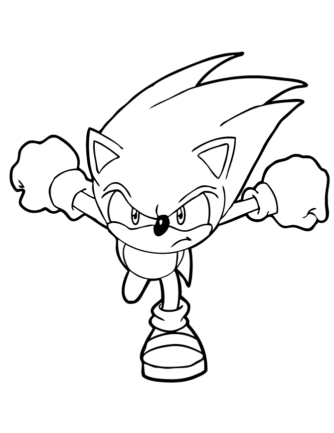 Sonic Video Game Coloring Page