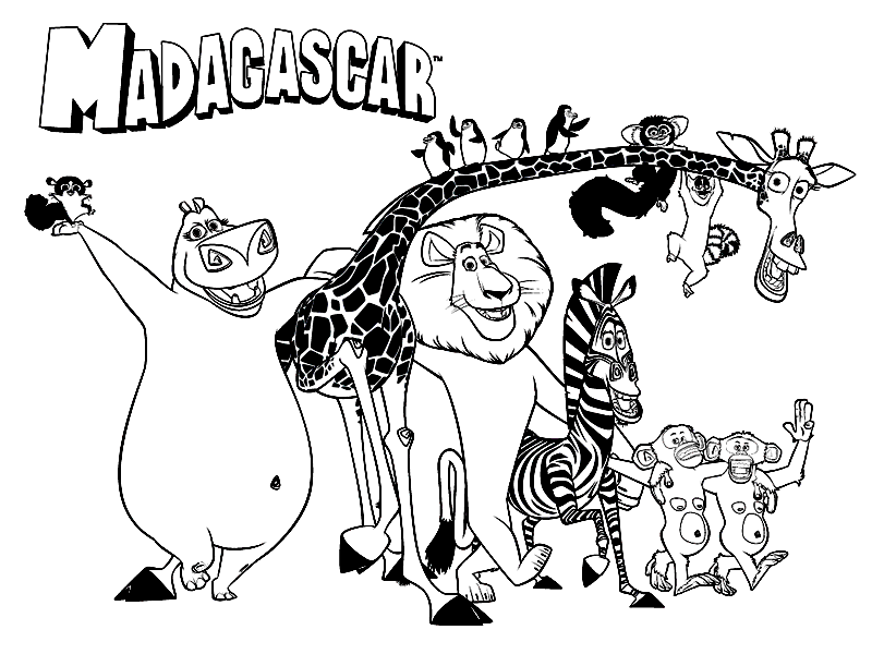 Madagascar Coloring Page
