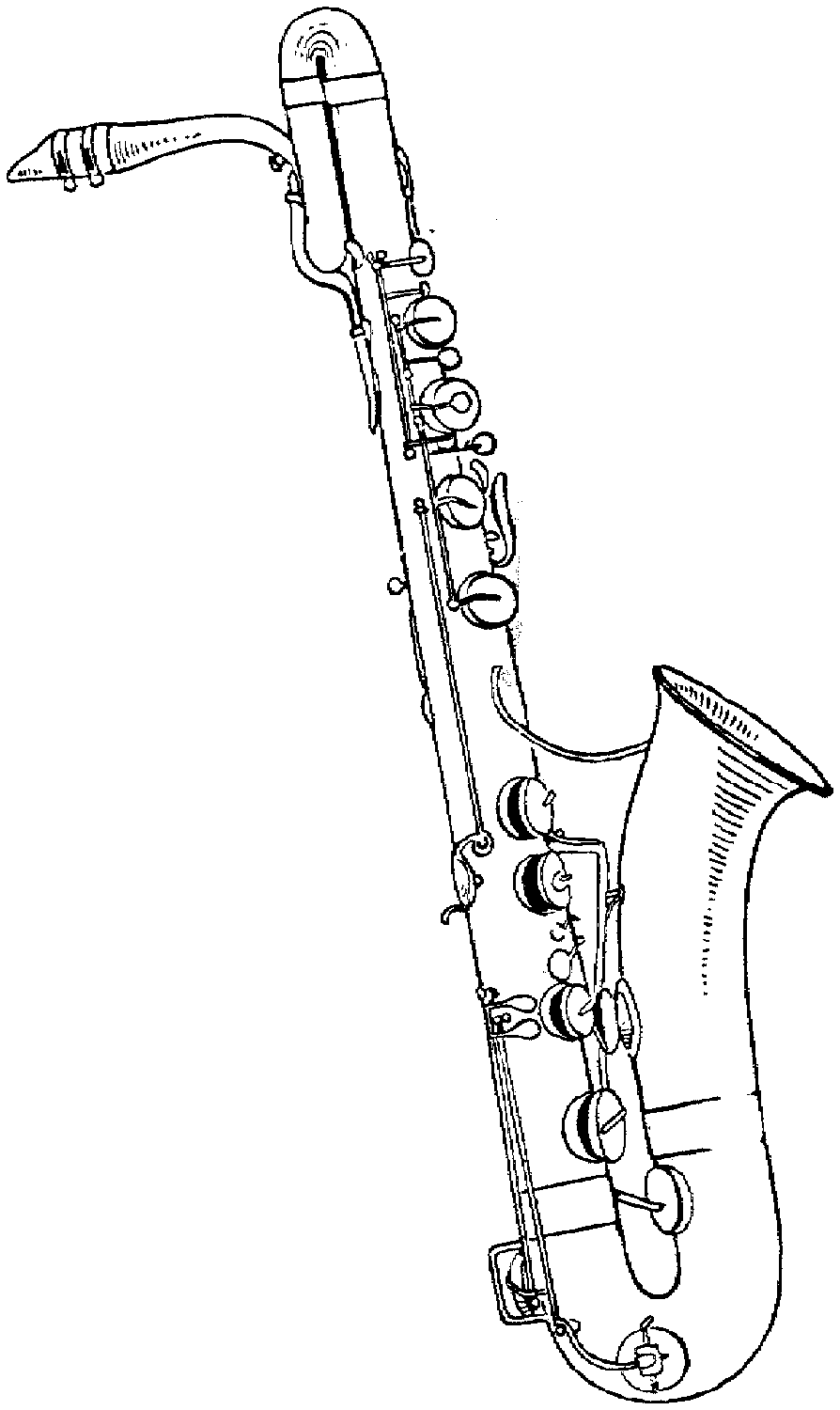 coloring pages saxophone