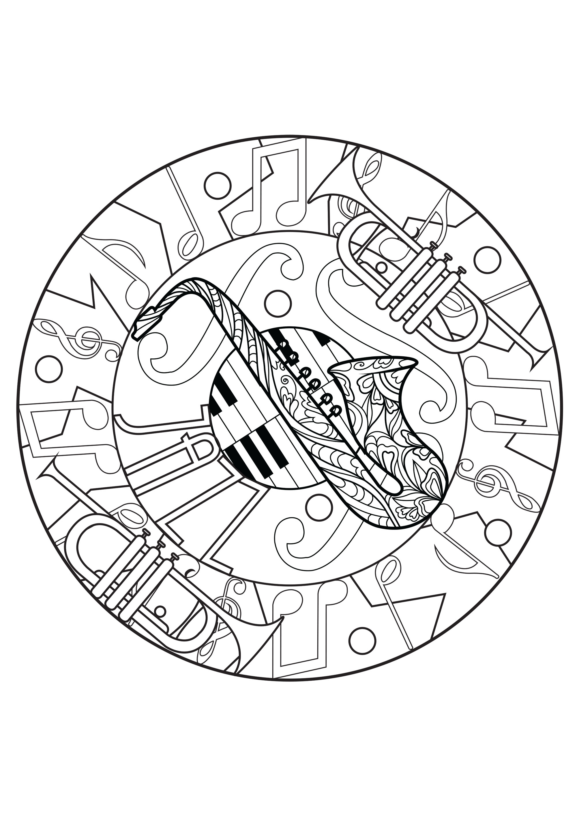 Saxophone Coloring Pages   Best Coloring Pages For Kids