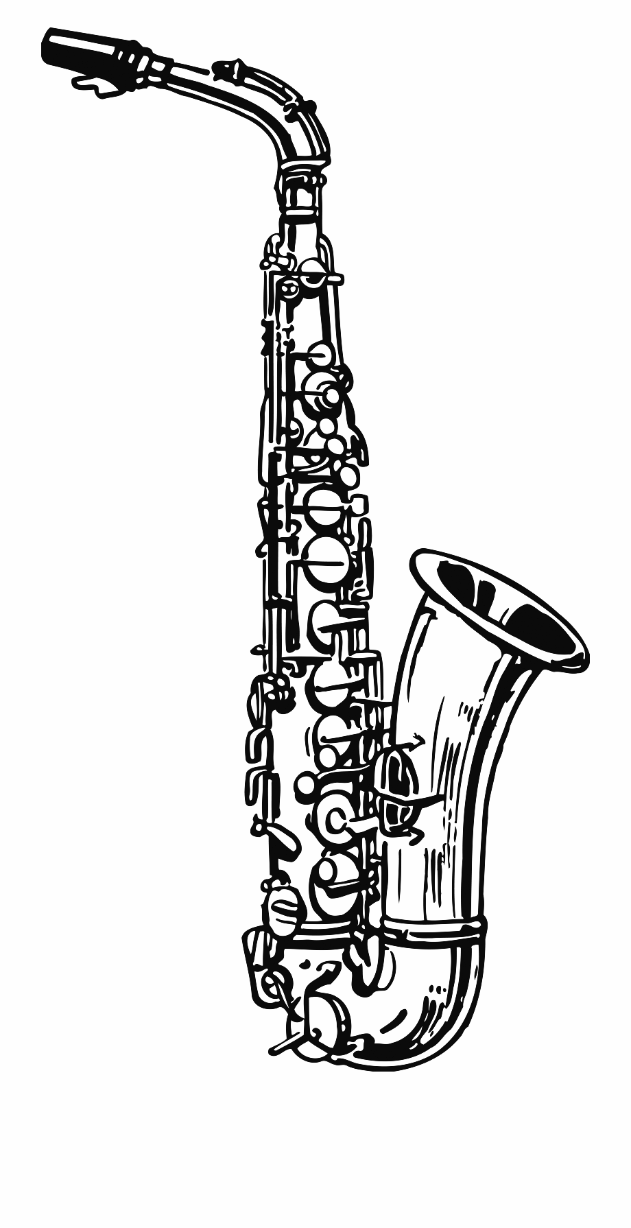 coloring pages saxophone