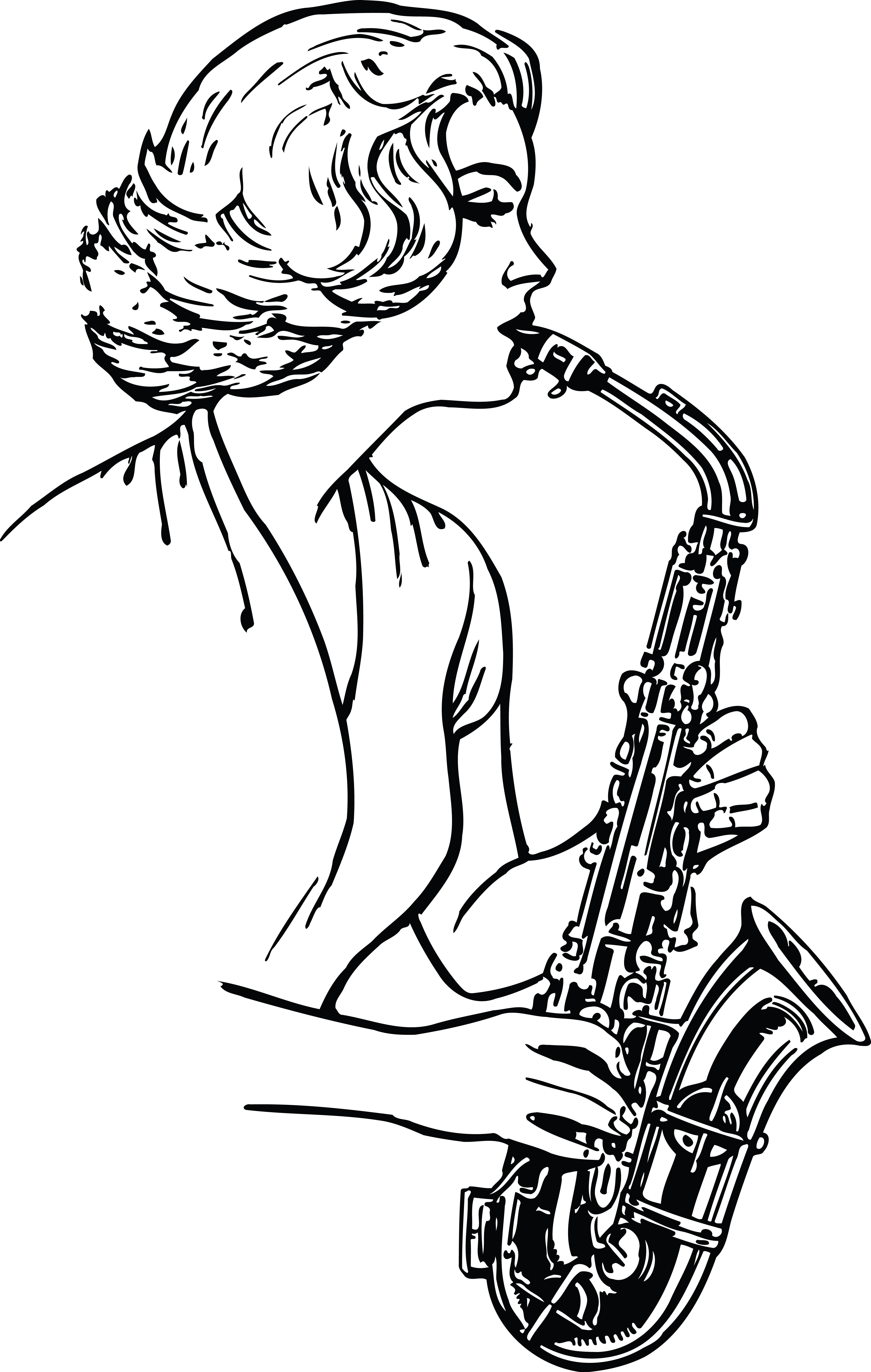 Saxophone Coloring page