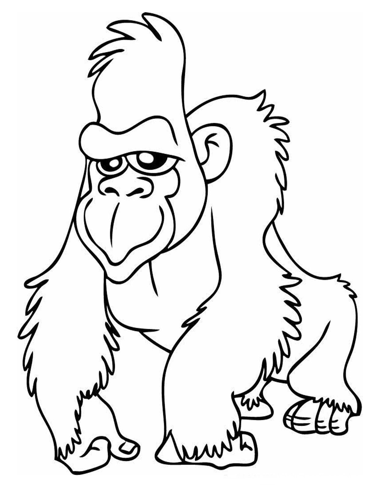 Ape Drawing Coloring Pages
