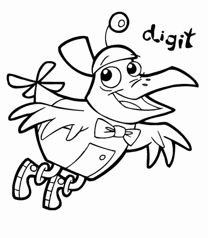 Cyberchase Digit Coloring Pages