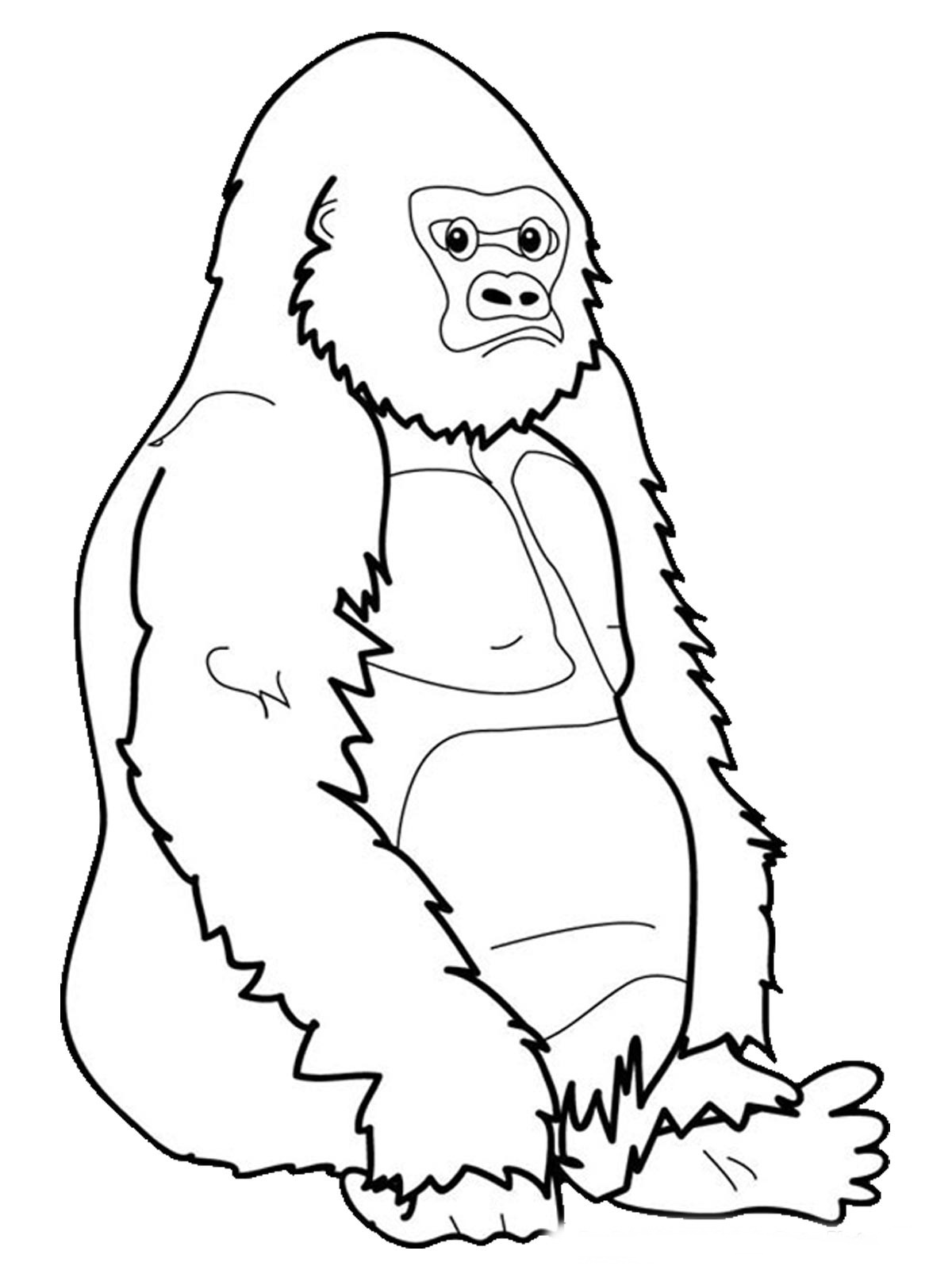 Easy Ape Coloring Pages