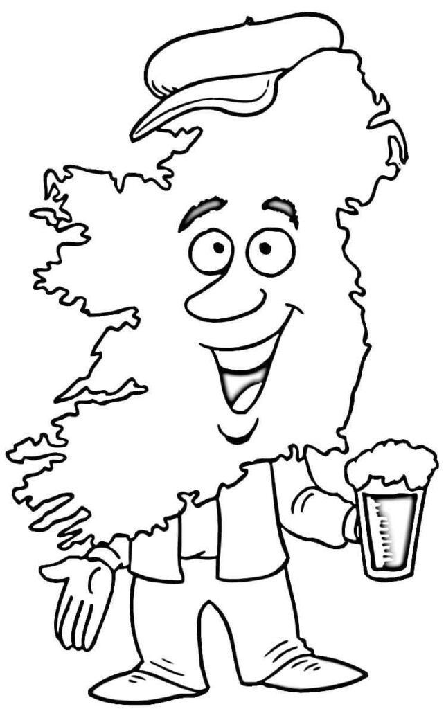 Funny Ireland Coloring Page