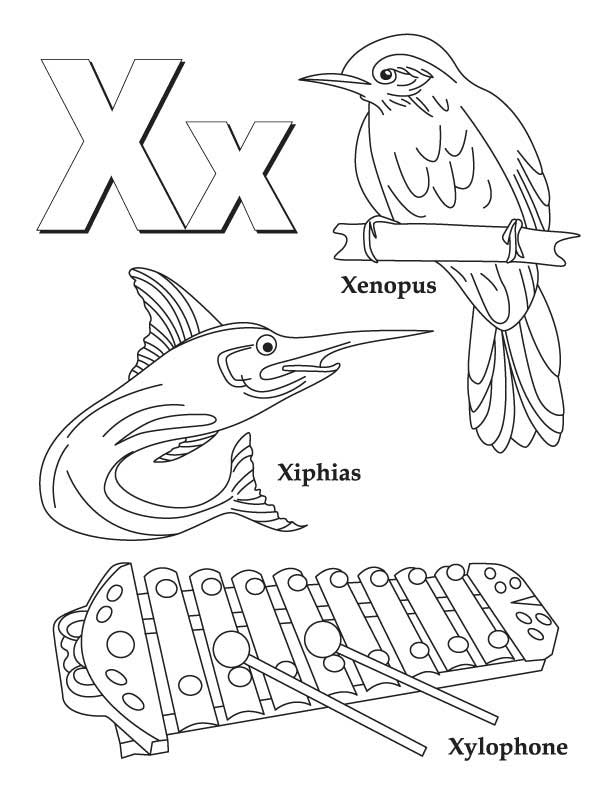 Letter X Coloring Page
