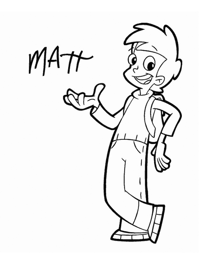 Matt Cyberchase Coloring Pages