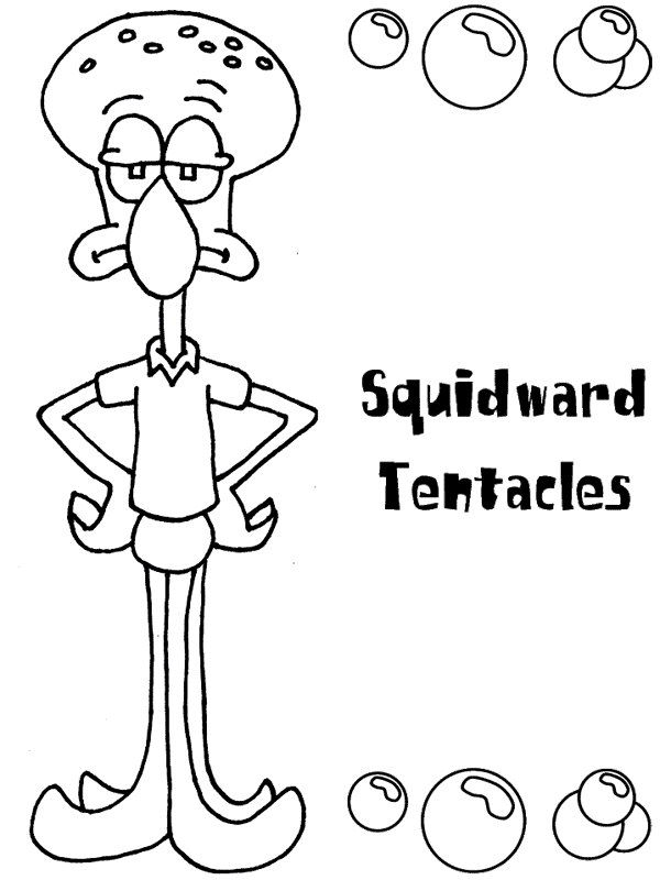 Squidward Tentacles Coloring Pages