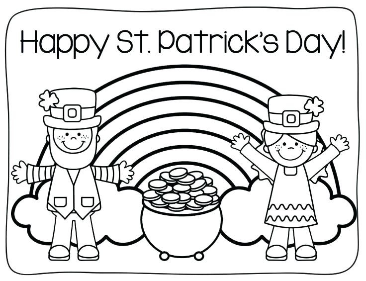 St Patricks Day Boy And Girl Leprechaun Coloring Pages