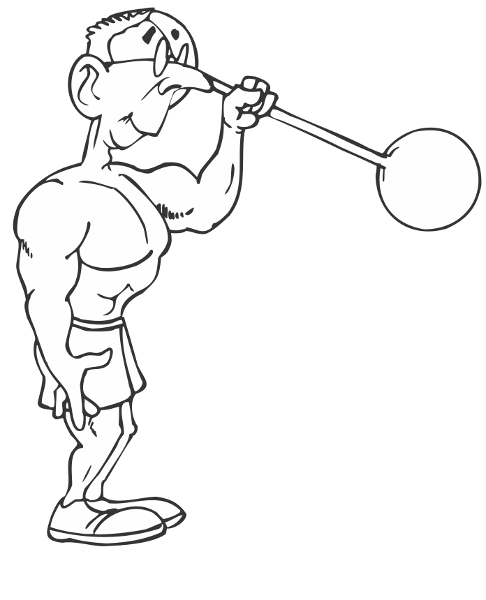 Barbell Coloring Page