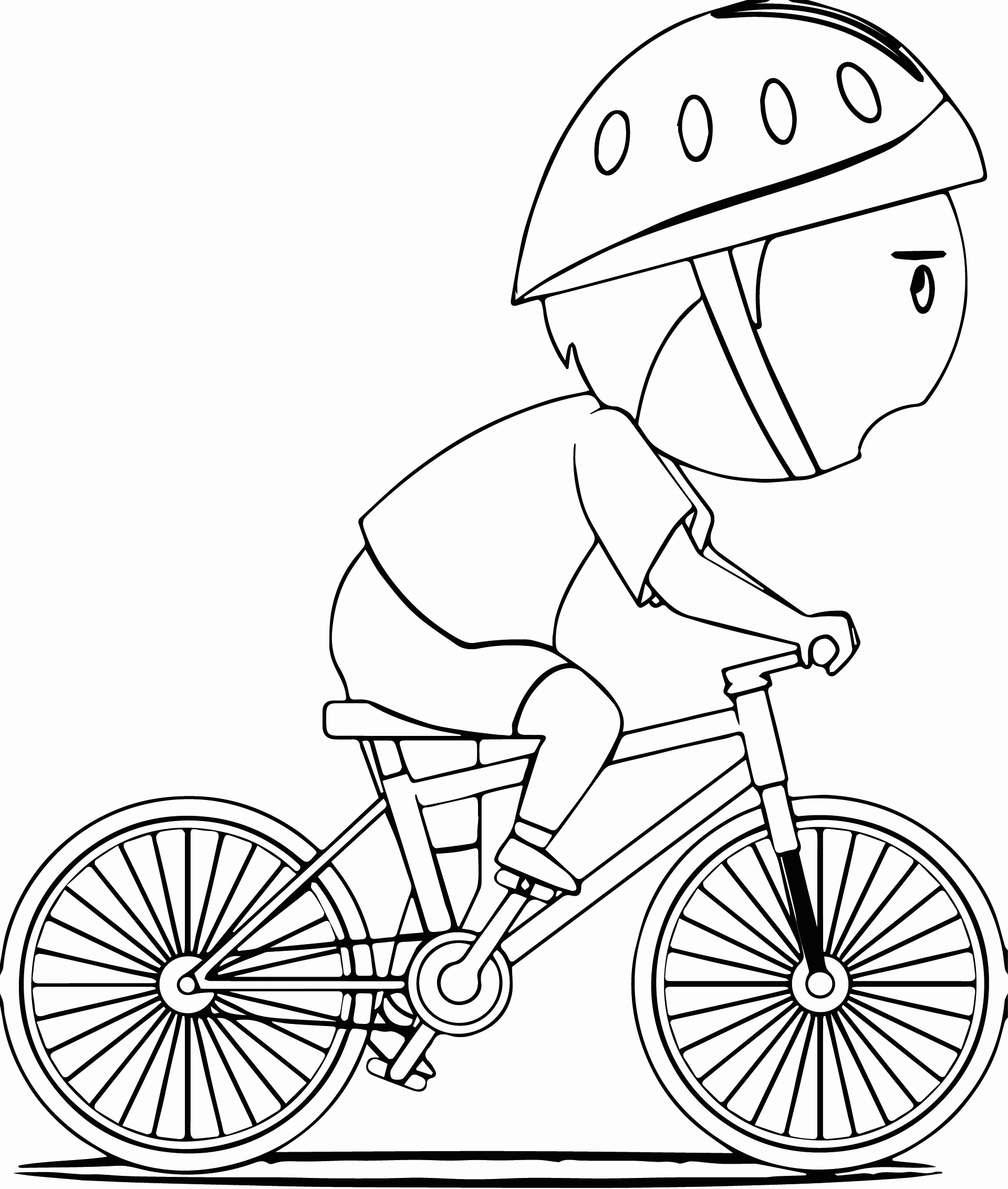 kid bike coloring pages