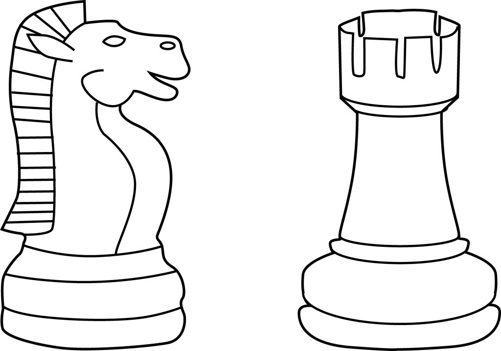 Chess Pieces Coloring Page