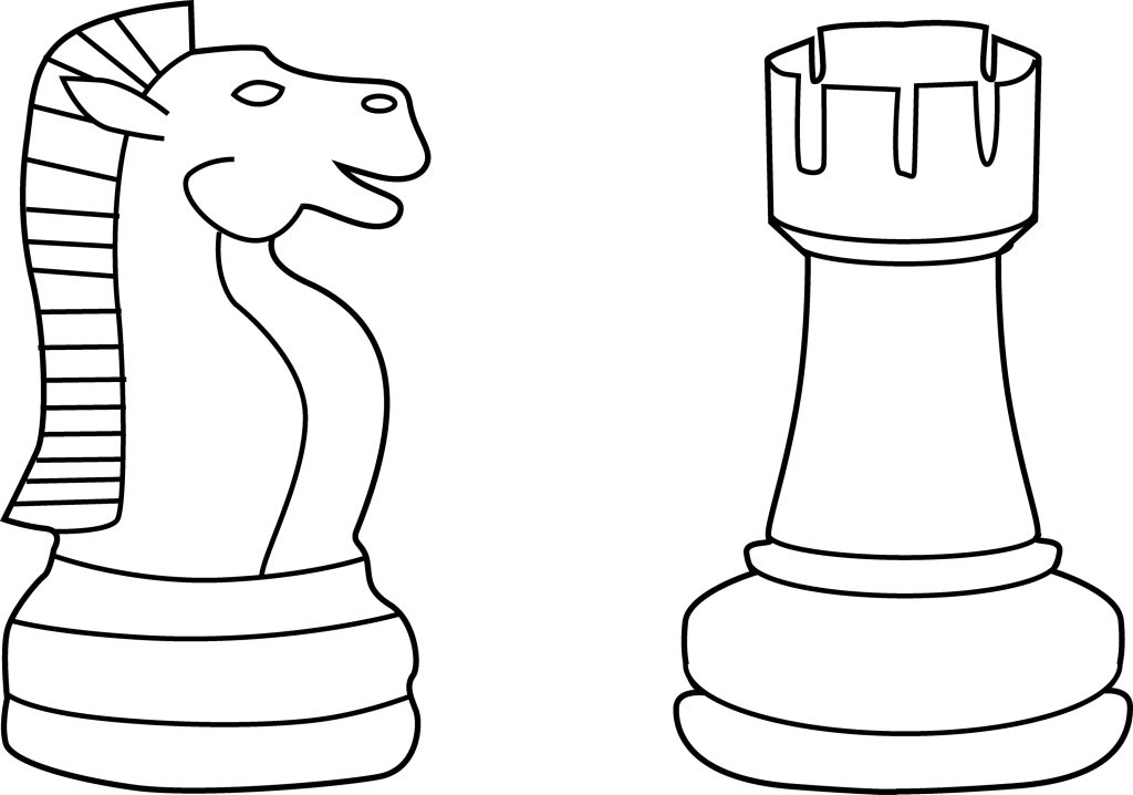 The chess board coloring page printable game