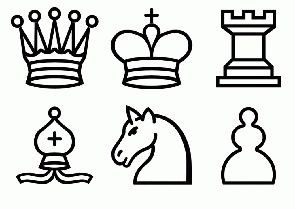 Chess Symbols Coloring Pages