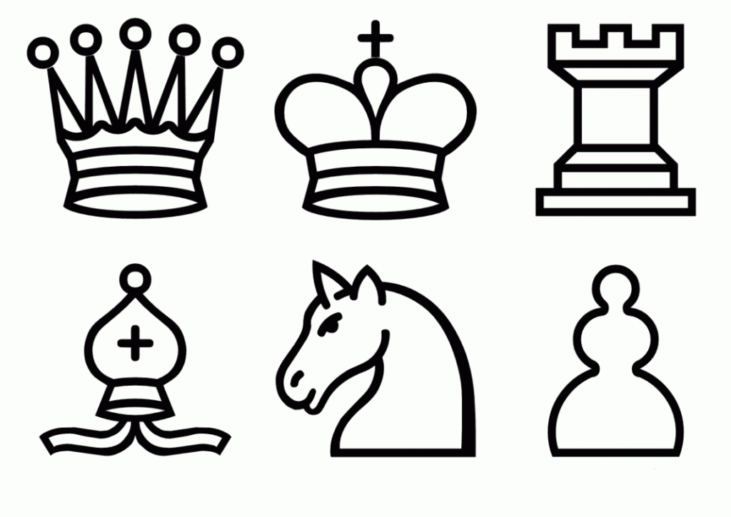 Printable Chess Pieces Coloring Pages - Free Printable Coloring Pages