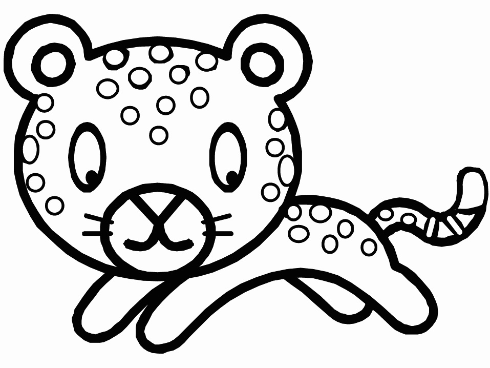 Cute Baby Leopard Coloring Pages Coloring Pages