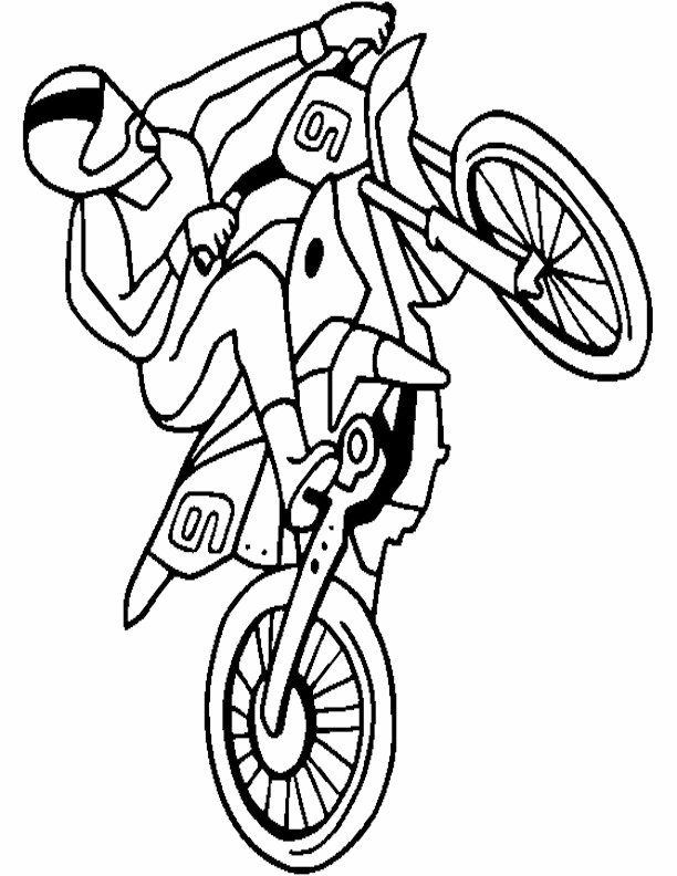 Dirt Bike Coloring Page