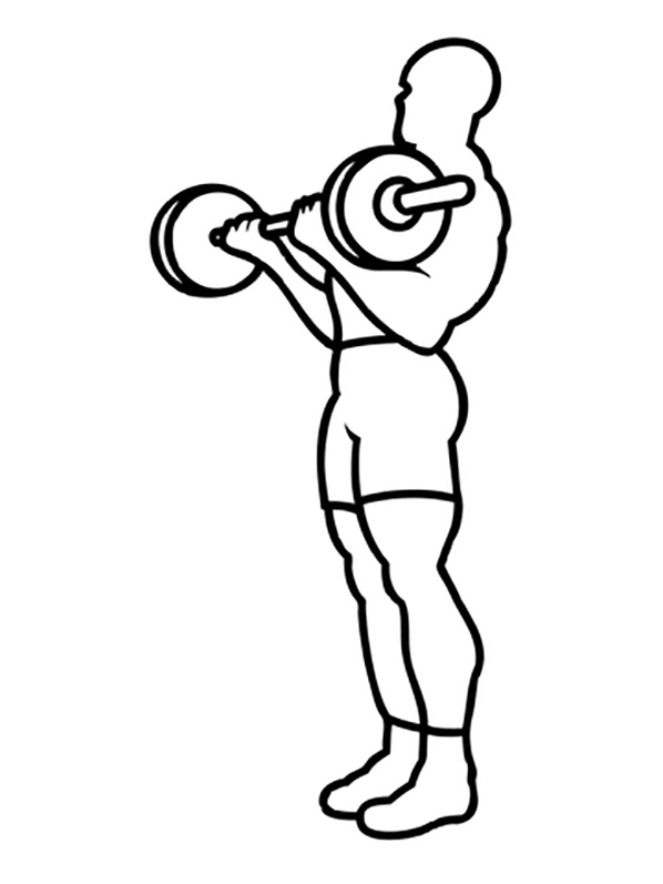 Easy Weightlifting Coloring Page