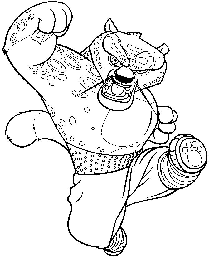 Kung Fu Leopard Coloring Page