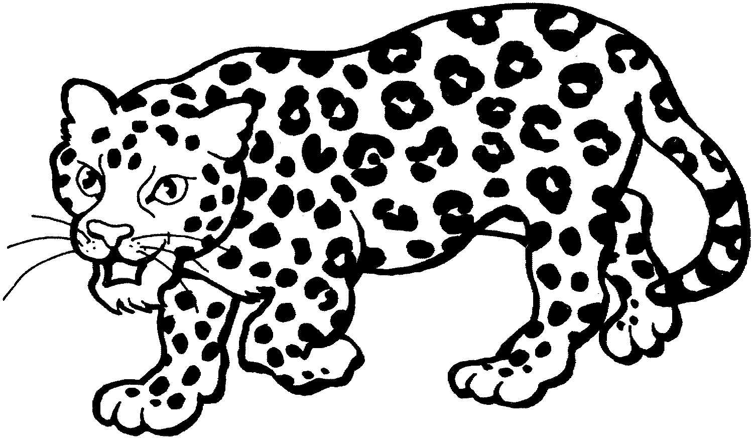 Baby Leopard Coloring Pages