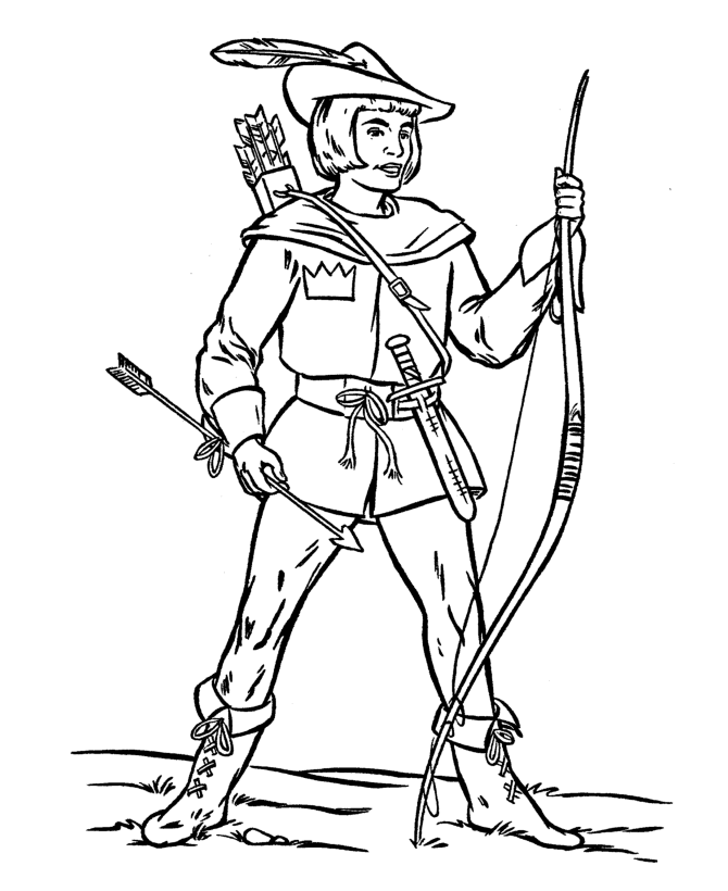 Old School Archer Coloring Page