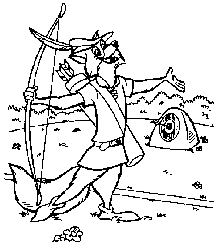 Robin Hood Archery Coloring Page