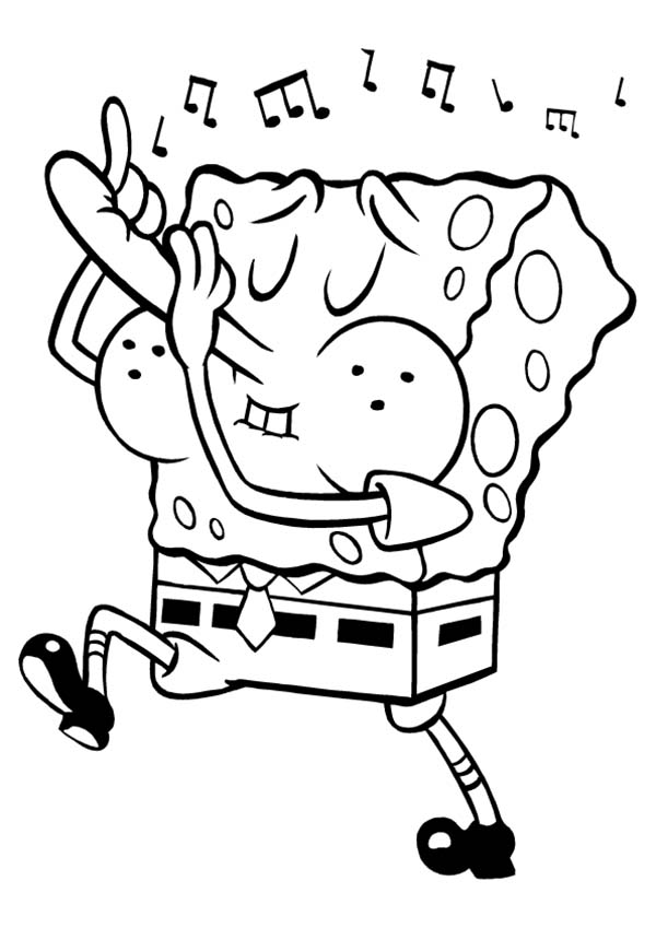 Spongebobs Nose As Flute Coloring Page