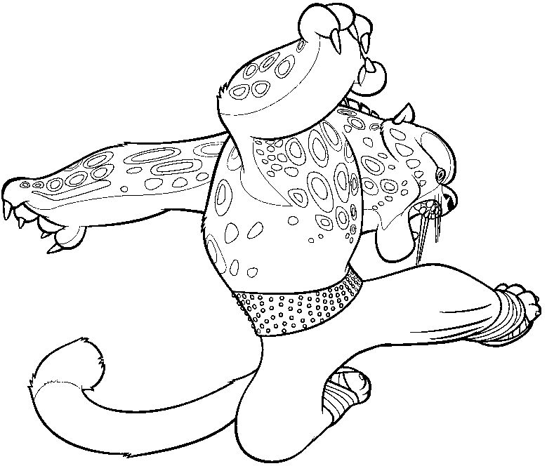 Tai Lung Leopard Coloring Page