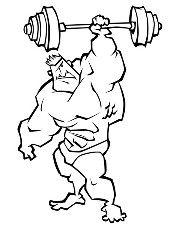 Weightlifting Coloring Pages.