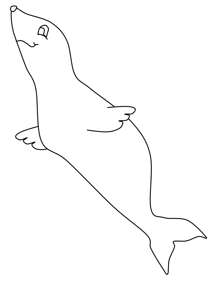 Easy Seal Coloring Pages