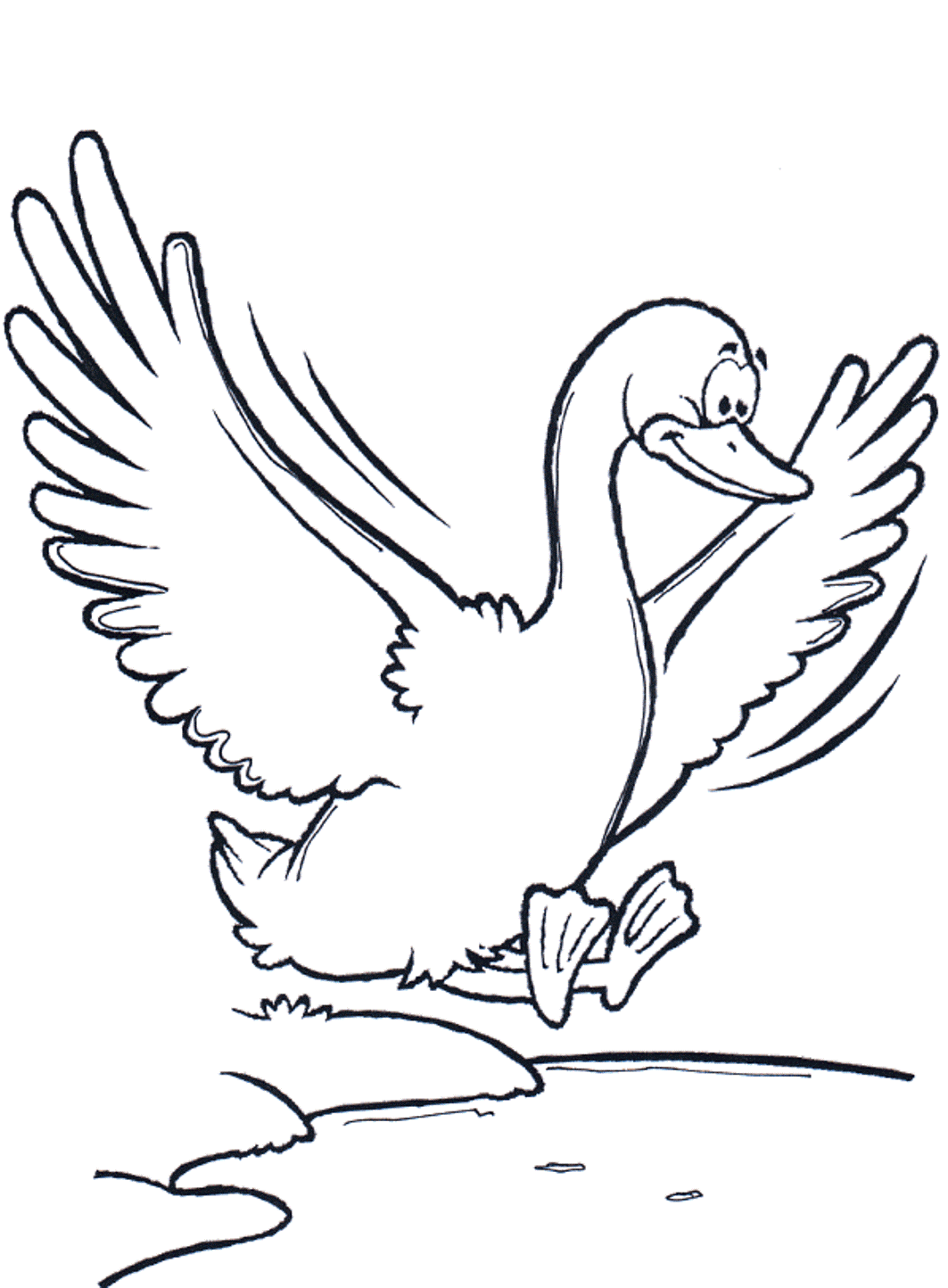 Flying Goose Coloring Pages