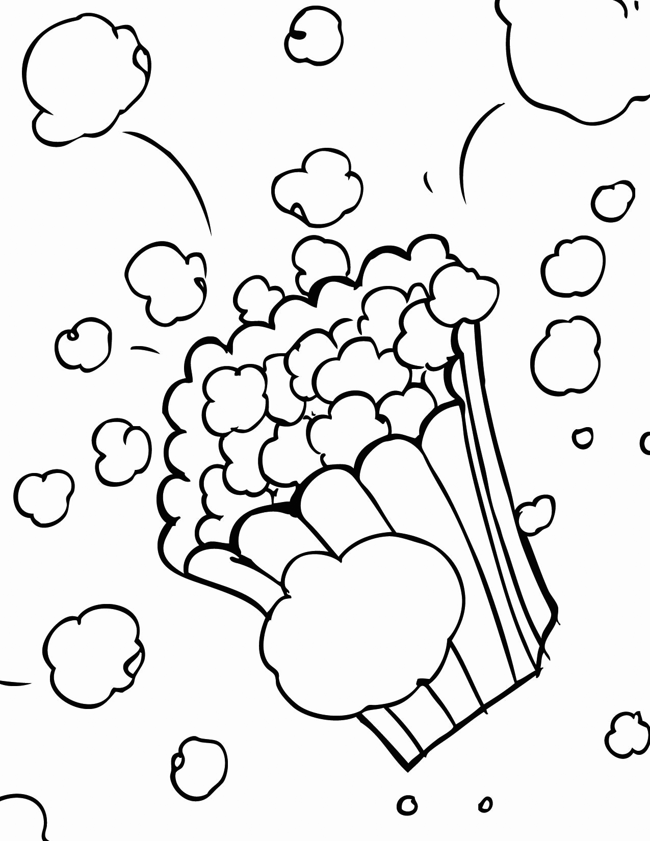 Fun Box Of Popcorn Coloring Page