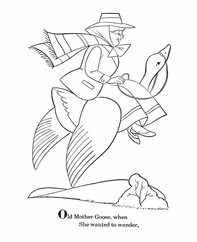 Mother Goose Coloring Page
