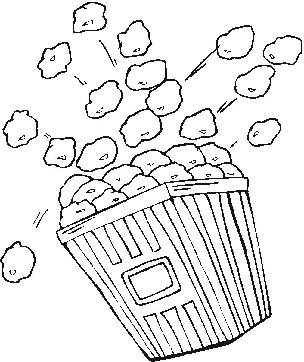 Popcorn Coloring Pages Best Coloring Pages For Kids
