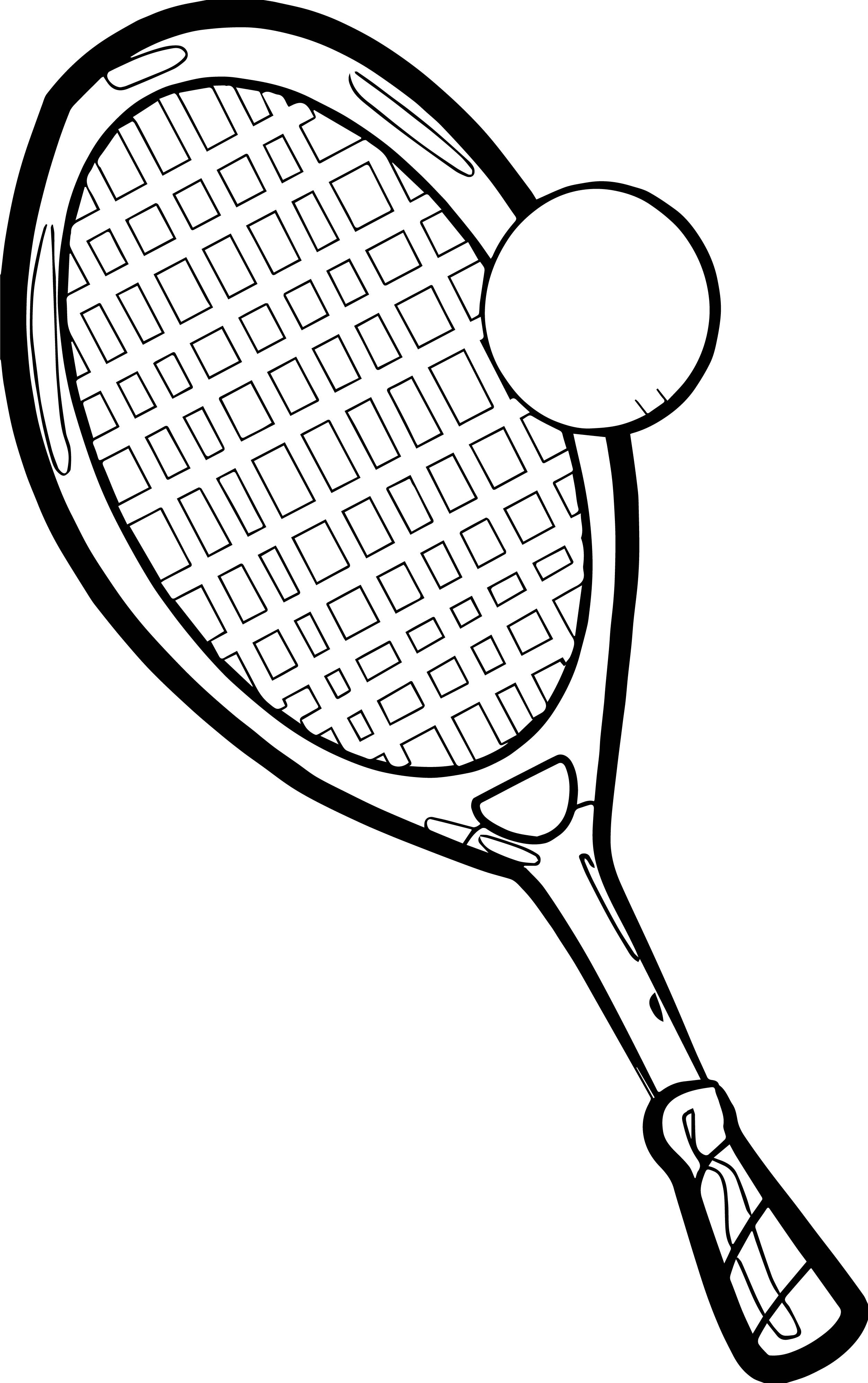 Tennis Racket Coloring Page